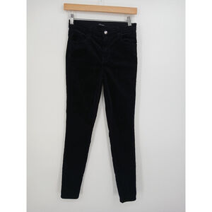 J Brand Maria Flawless Velvet High Rise Skinny Black pants Size 26 Slimming